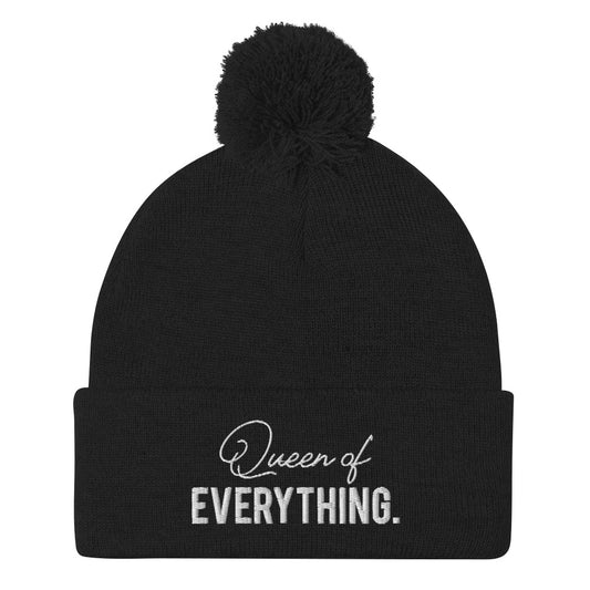 "Queen of Everything" Pom-Pom Beanie