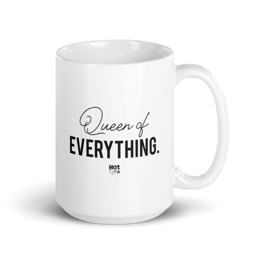 "Queen of Everything" White glossy mug